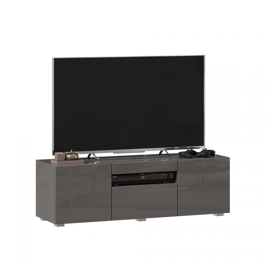Brooklyn TV Stand 1500 Onyx Gray Gloss (Model LD.685010.000 M)