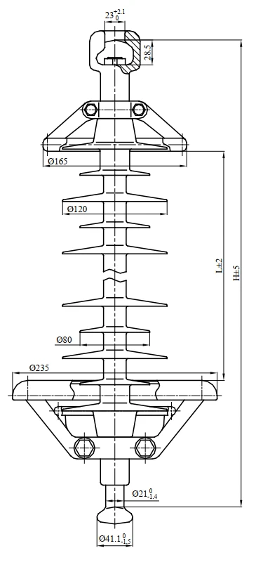 Insulator Suspension Rod with Protective Silicone Coating LK 160/220-I-4 GP