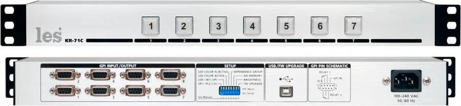 وحدة تحكم نشطة KR-71C مع 7 أزرار وإشارات GPI