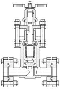 KZO 0208.015.16-54 Flanged Bellows Valve DN15 1.6 MPa