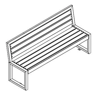 Metal Bench for Public Spaces and Parks, Article 10062