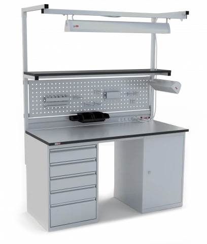 Specialized Industrial Metal Furniture Monolith Series with Additional Equipment Model M6