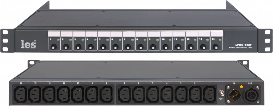 وحدة توزيع الطاقة مع 14 مخرج IEC C13 - LPDU-14XF