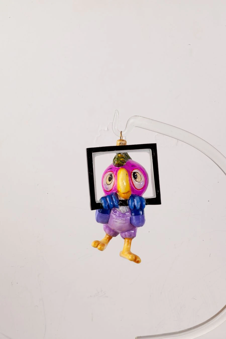 Handcrafted Glass Christmas Ornament "Kesha in the TV