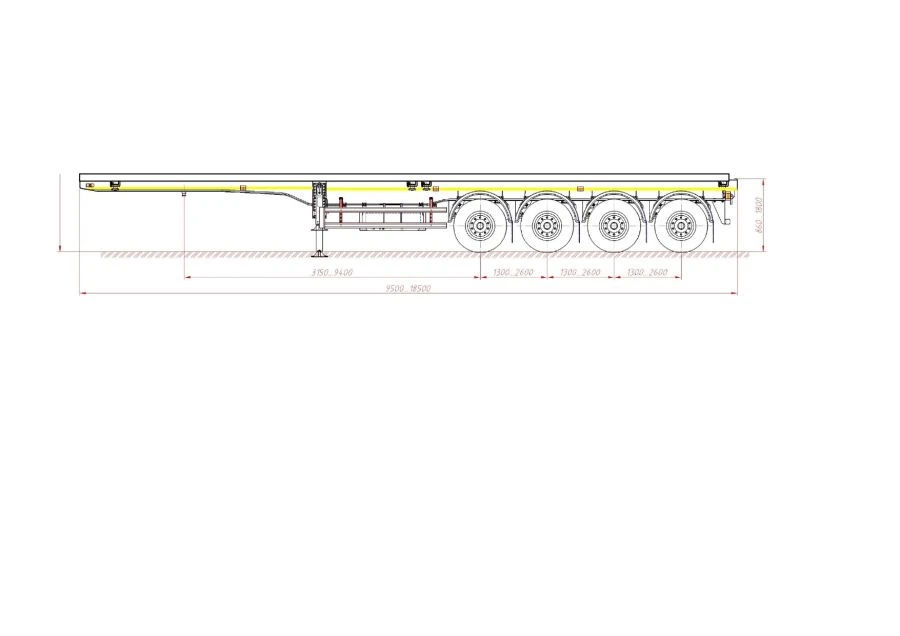 Semi-Trailer 98132A for Long Cargo Transport