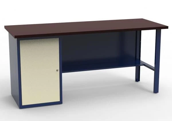 طاولة عمل ذات عمود مفرد SV-1T.01.00.19.FL مع سطح من خشب رقائقي Laminated