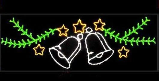 LED Decorative String Lights "Christmas Patterns" - Outdoor Hanging Light on Support Cable (220V, 2 Modifications)