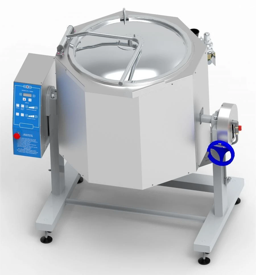 Electric Cooking Kettle with Stirring and Tipping Functions Model KPEM-100-OMR-V