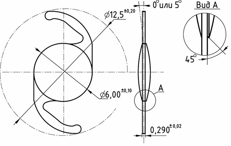 العدسة intraocular "نانوكريستال" أكوامارين AYS12.03IOL /KIT