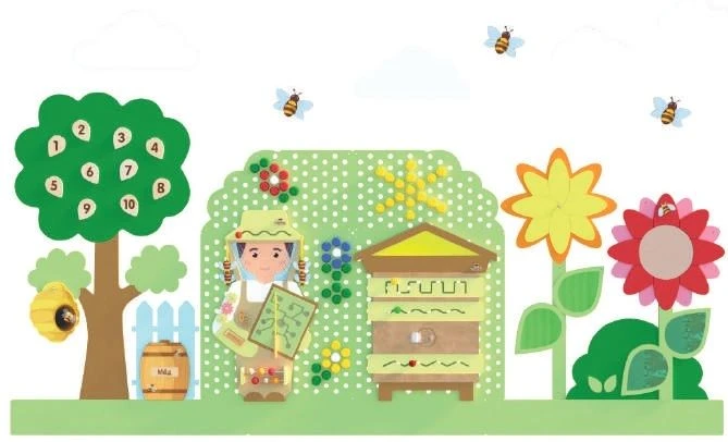 لوحة تعليمية زينة "خلايا النحل" PD-00P