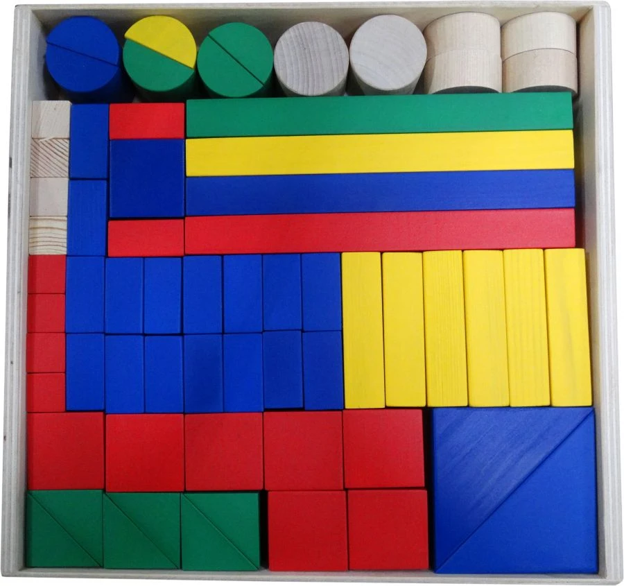 مجموعة البناء للأطفال من الخشب - 65 قطعة