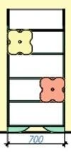 Children's Flower Shelf TDI Kids 700x420x1400mm