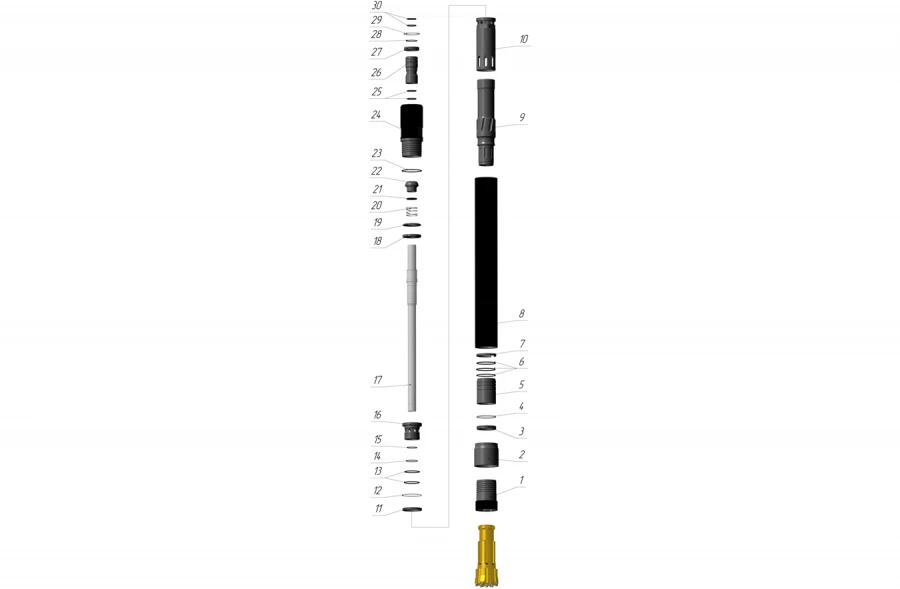 مطرقة هوائية DMM5-MR132 Remet 4.5MH للحفر في الصخور