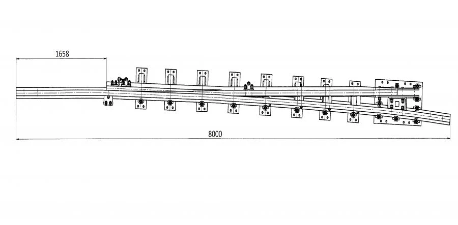 Curved Frame Rail with Straight Spike for Project N01.011.2000.00-01