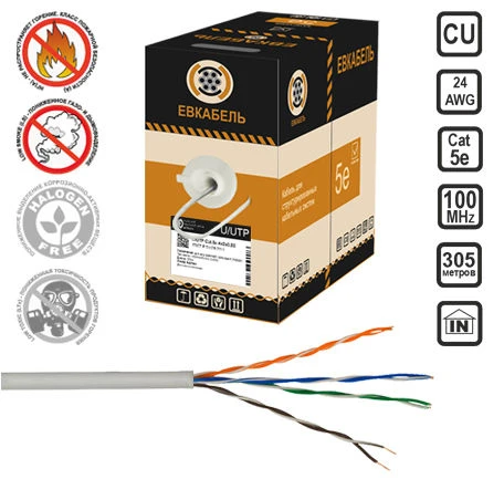 كابلات الاتصال المتماثلة لنظم النقل الرقمي U/UTP Cat5e ng(A)-LS