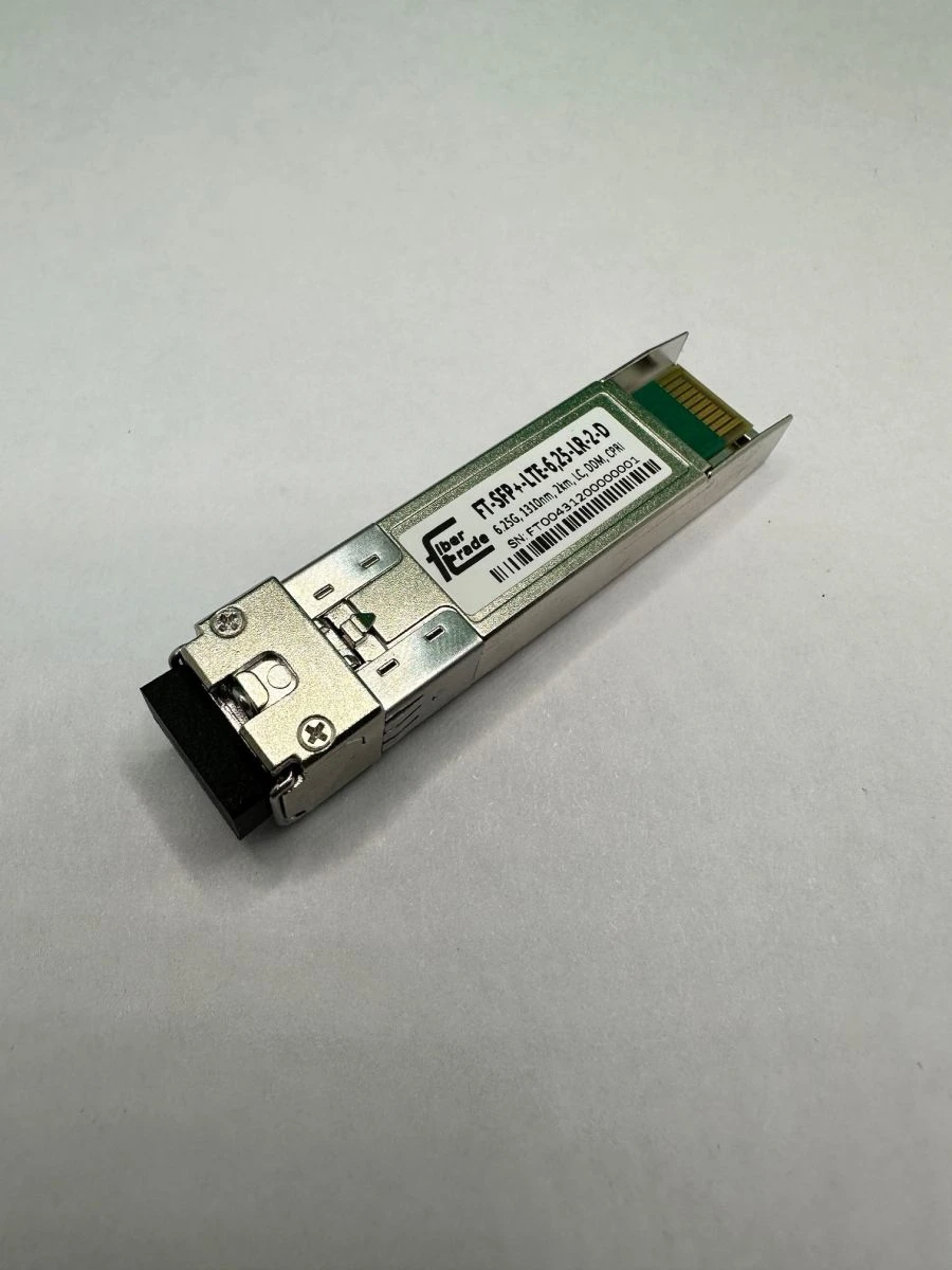 جهاز الإرسال والاستقبال البصري SFP+ لنقل بيانات 6.25 جيجابت في الثانية، موديل FT-SFP+-LTE-6,25-LR-2-D