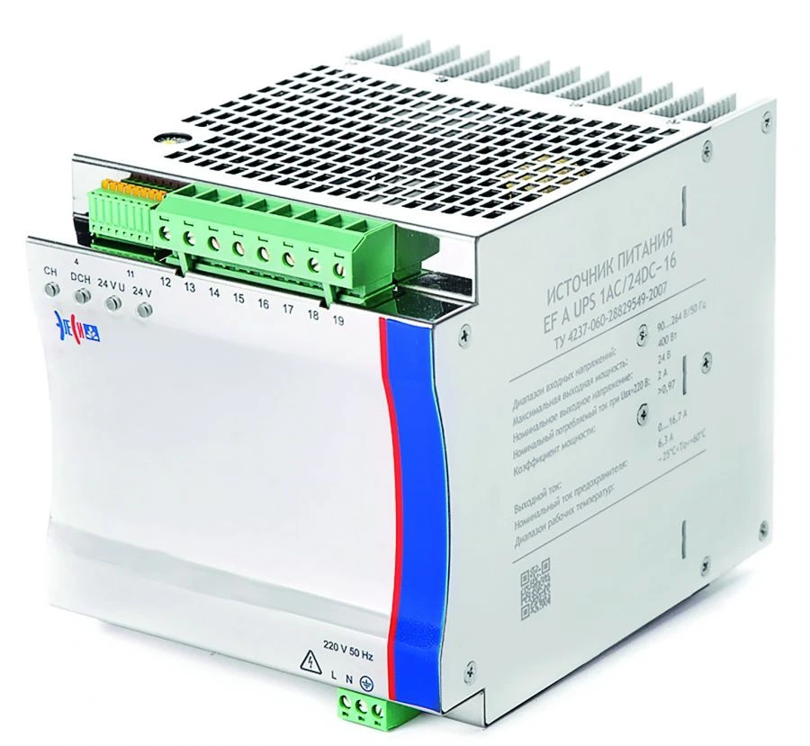 وحدة إمداد الطاقة EF A UPS 1AC/24DC-16 للتشغيل الصناعي