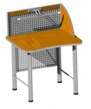 Single Reader Desk with Screen and Adjustable Fluorescent Light 860x730x1200 mm