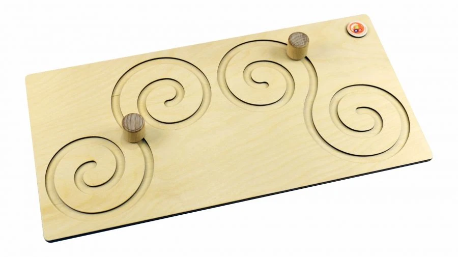 Snail-Shaped Hemisphere Board with Stylus and Wooden Sticks