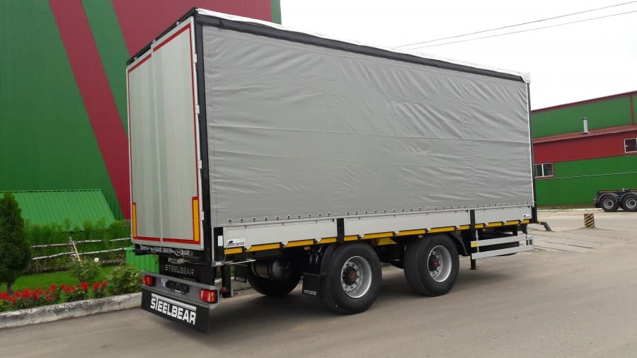 مقطورة شبه مغطاة ذات محور مزدوج PT-18K مع محور BPW HSFALM 9010-15 V36