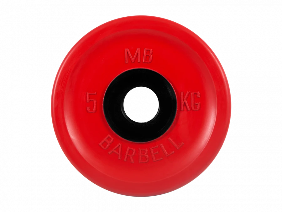 Rubber-Coated Disc "Euro-Classic", Red, 5mm, 5kg - MB-PltCE-5