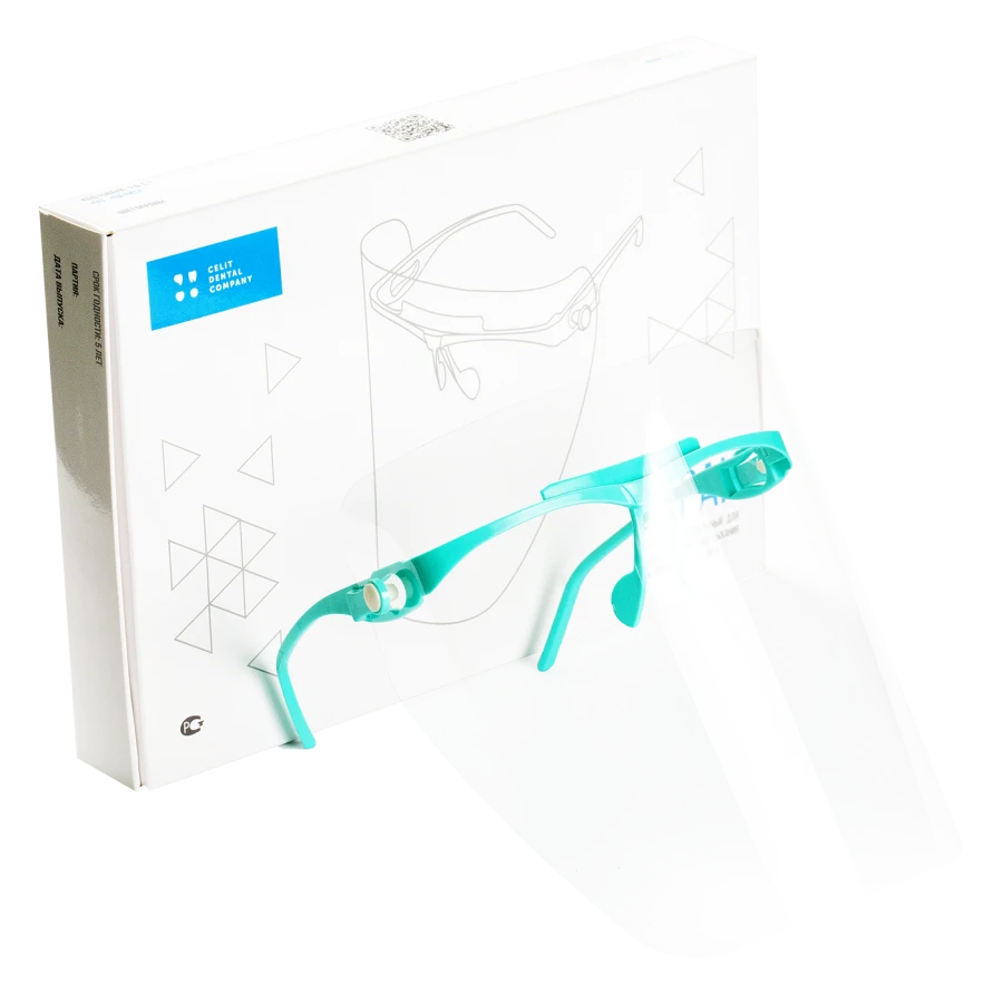 Transparent Polymer Face Shield for Dental Protection - E3-CELIT