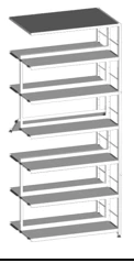 Two-Sided Rack 880x570x2052 mm