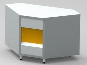 كونتر زاوي PU90-V (زاوية داخلية 90 درجة، بدون أدلة)