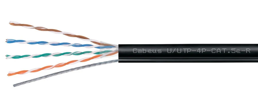 كابل اتصال متماثل لأنظمة النقل الرقمية Cabeus U/UTP Cat 5e