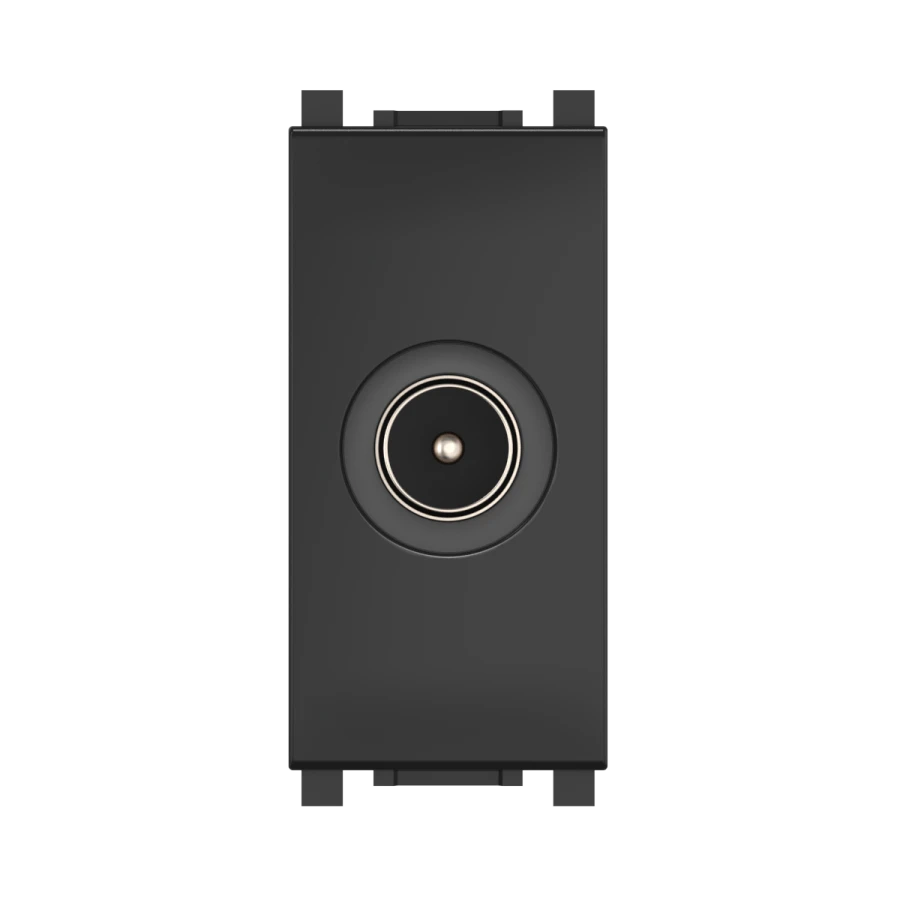 CADUCEUS ALING Experience Hidden Installation TV Antenna Socket M/F, 1M, Black (Soft Touch), Art. 74261.E1
