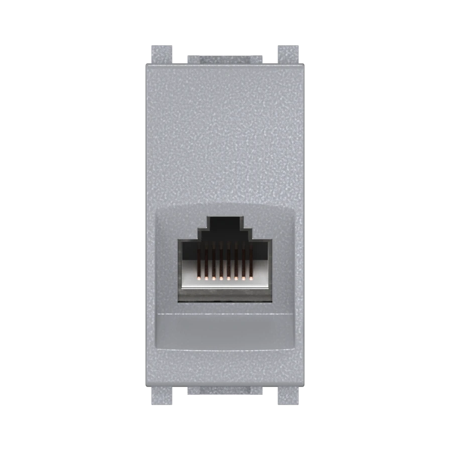 مقبس كاديوس ألينغ إكسبيرينس الكمبيوتر كايتون RJ45 8P8C فئة 6 UTP، 1م، فضي، رقم 74223.S