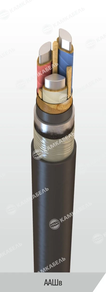 High Voltage Power Cable with Aluminum Conductors and Paper Insulation, 6/10 kV
