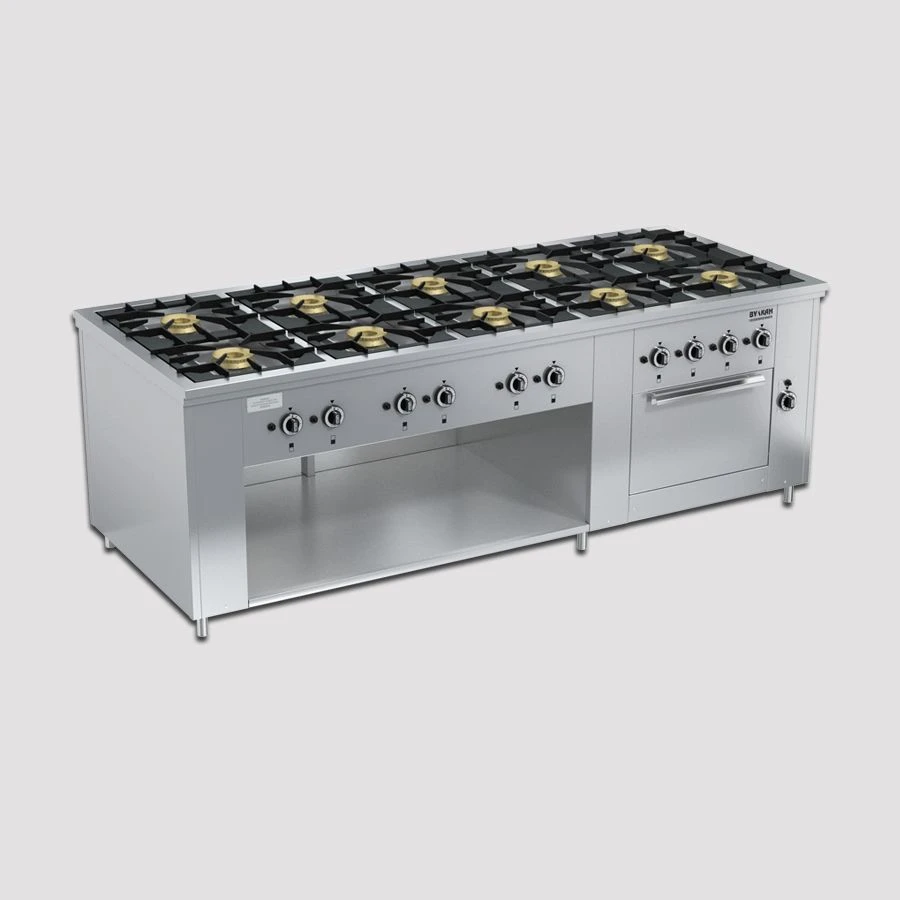Professional Gas Stove for Cooking - PRG-IIA-10 DS "Maxi