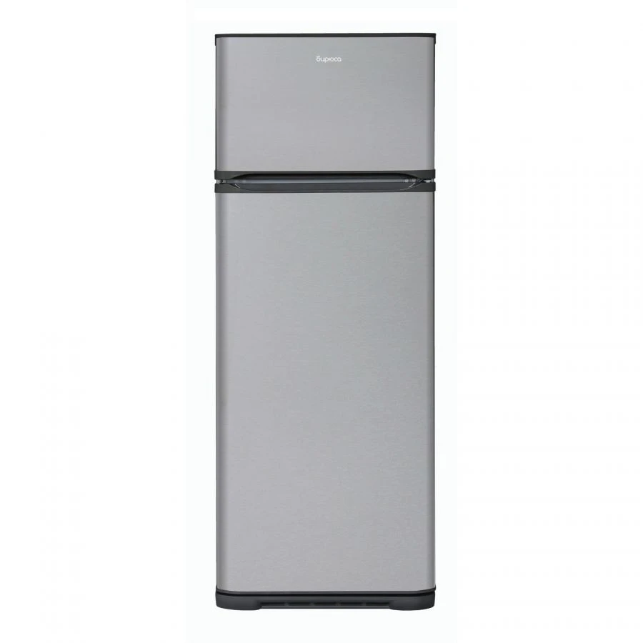 Silver Metal-Plastic Double Chamber Refrigerator with Top Freezer - Biryusa S6035