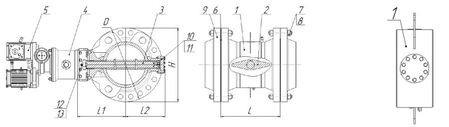 Regulating Disc Valve for Welding ZR DN 50-800 PN 1.6-12.5 MPa
