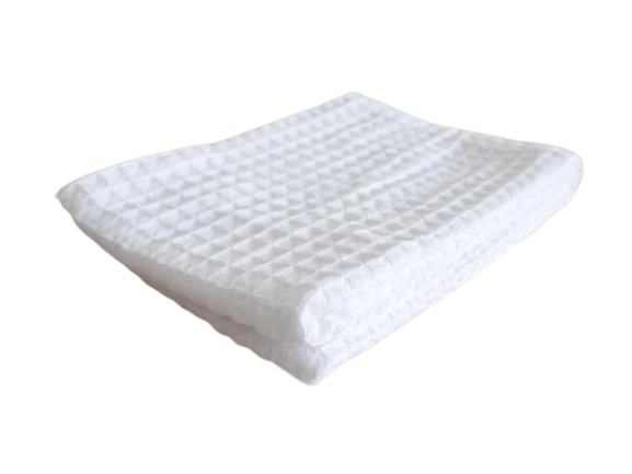 Cotton Waffle Fabric Bath Towels for Adults and Kids