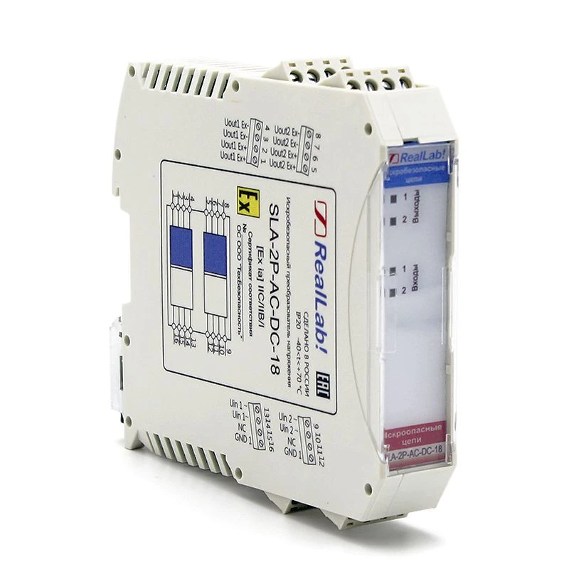 مصدر طاقة ثنائي القناة آمن ضد الشرر SLA-2P-AC-DC-18