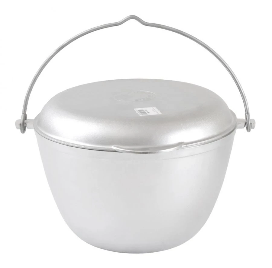 5L Portable Aluminum Cooking Pot with Lid and Skillet by Kukmara