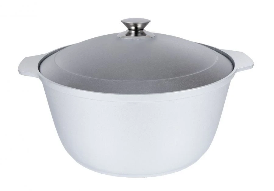Aluminum Casserole-Fryer 5L (Uncoated) Kukmara with Aluminum Lid