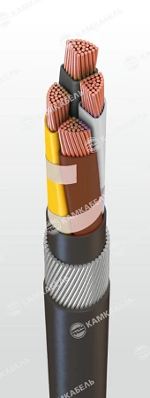 High Voltage Power Cable with Copper Conductors, 3 kV, PvkShv Model