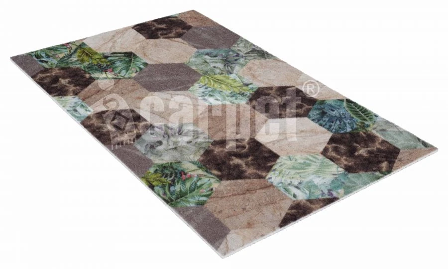 سجادة مضادة للانزلاق iCarpet PRINT "خلية نحل استوائية" 60x100 سم
