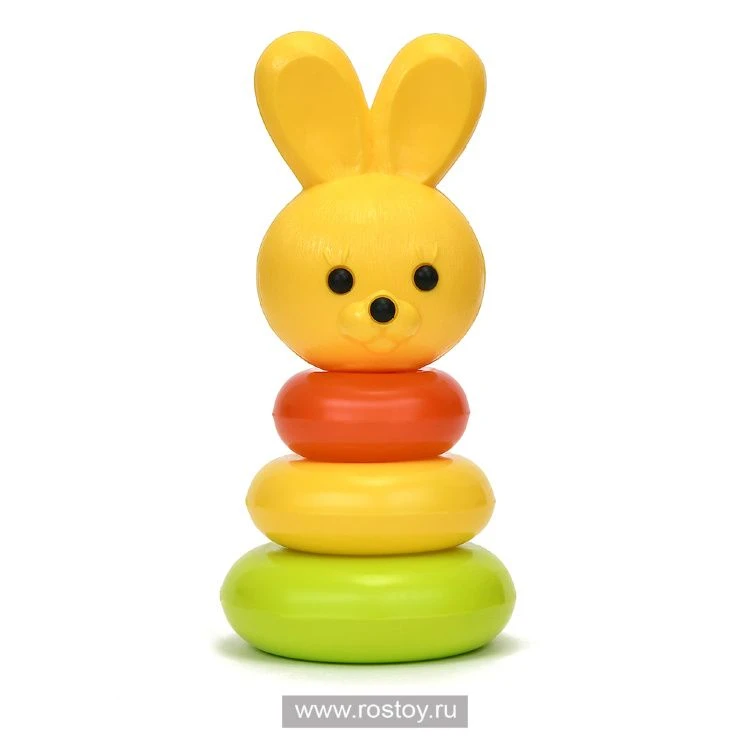 لعبة تركيب الحلقات الأرنب الظريف مع 3 حلقات