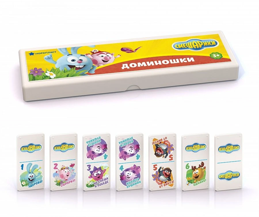 Classic Domino Game "Smeshariki" for Kids