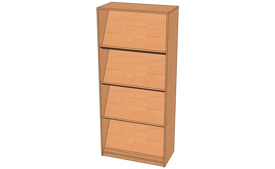 Slanted Open Shelf Display Rack Model StN