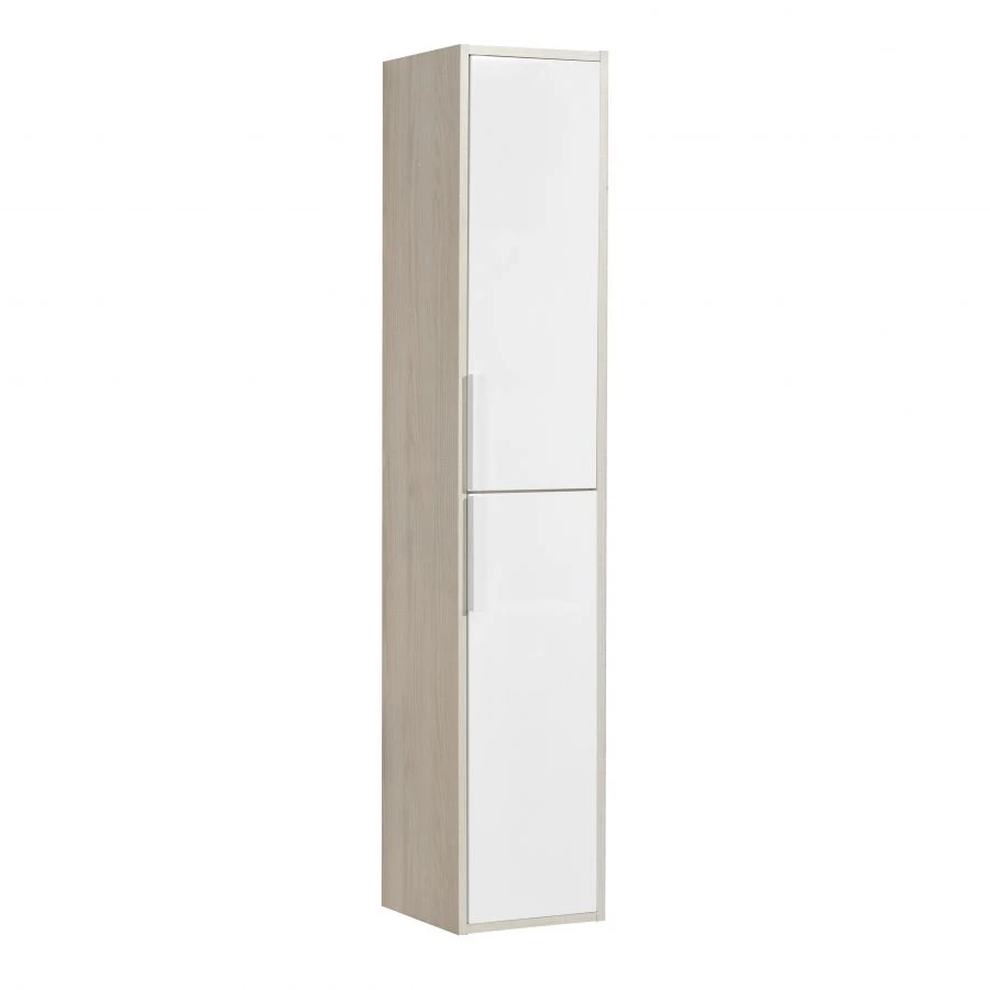 Riko White Wall-Mounted Column Cabinet, Ash 1A216603RIB901.A216.6.03R.IB9.0