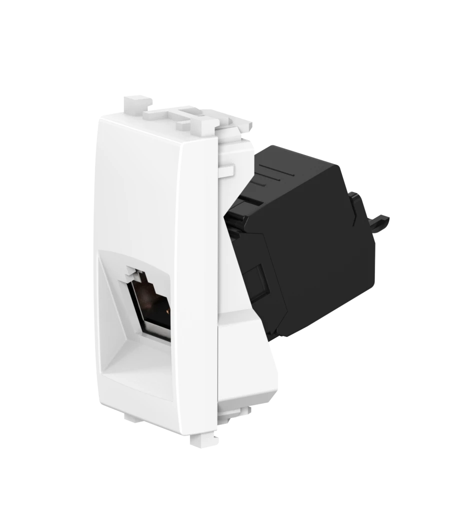 مقبس كاوديوس ألينغ إكسبيرينس للتثبيت المخفي RJ45 كيتستون Cat.6A FTP، 1م، أبيض، فن. 74226.0