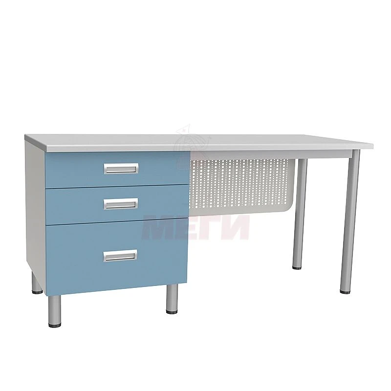 طاولة مختبر SL-05-MSK (SL-05-105) مع ثلاثة أدراج