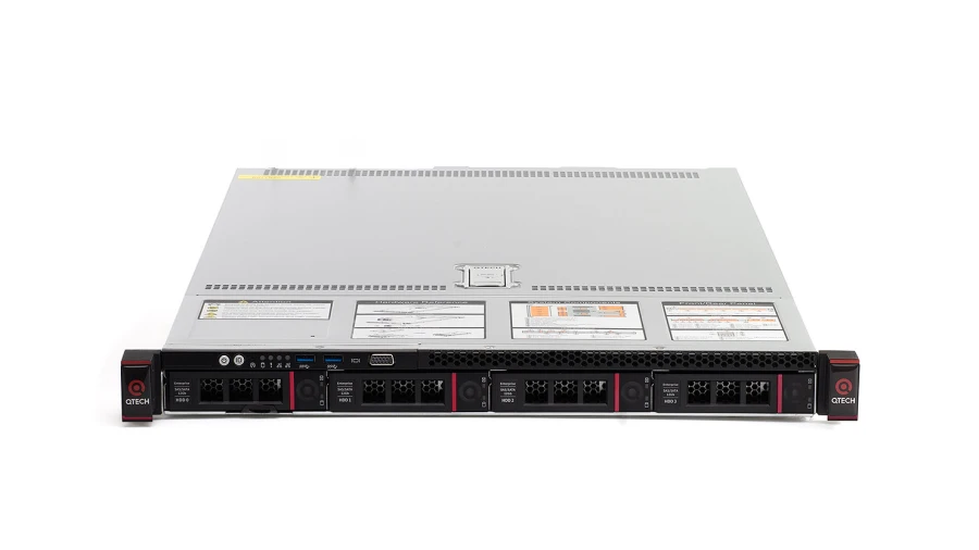 خادم QTECH QSRV-170412-P-R 1U مع معالج إنتل زيون القابل للتطوير الجيل الثالث