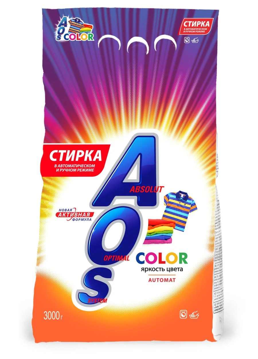 Universal Synthetic Powder Detergent for Washing "AOS Color Automat