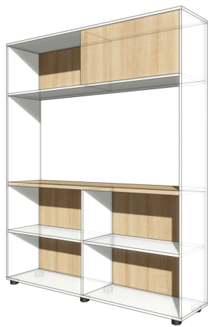 Magna Extension Shelf Unit with Overhead Unit, Art. MSN 16